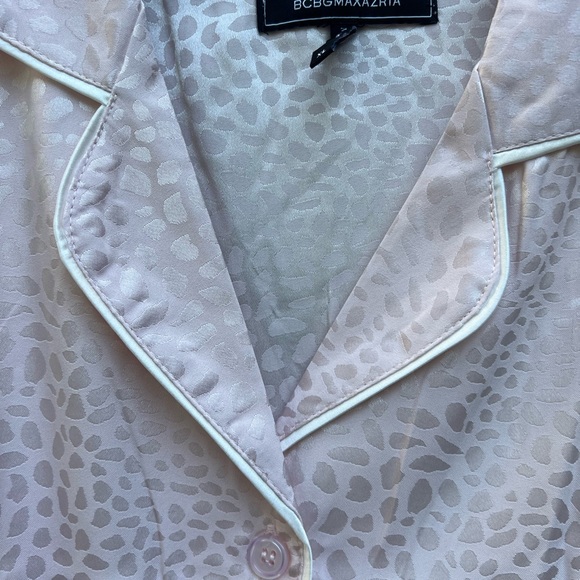 BCBGMAXAZRIA Mauve Chalk Animal Jacquard Short Set Pajamas Women’s XL NWT NEW - Picture 9 of 15
